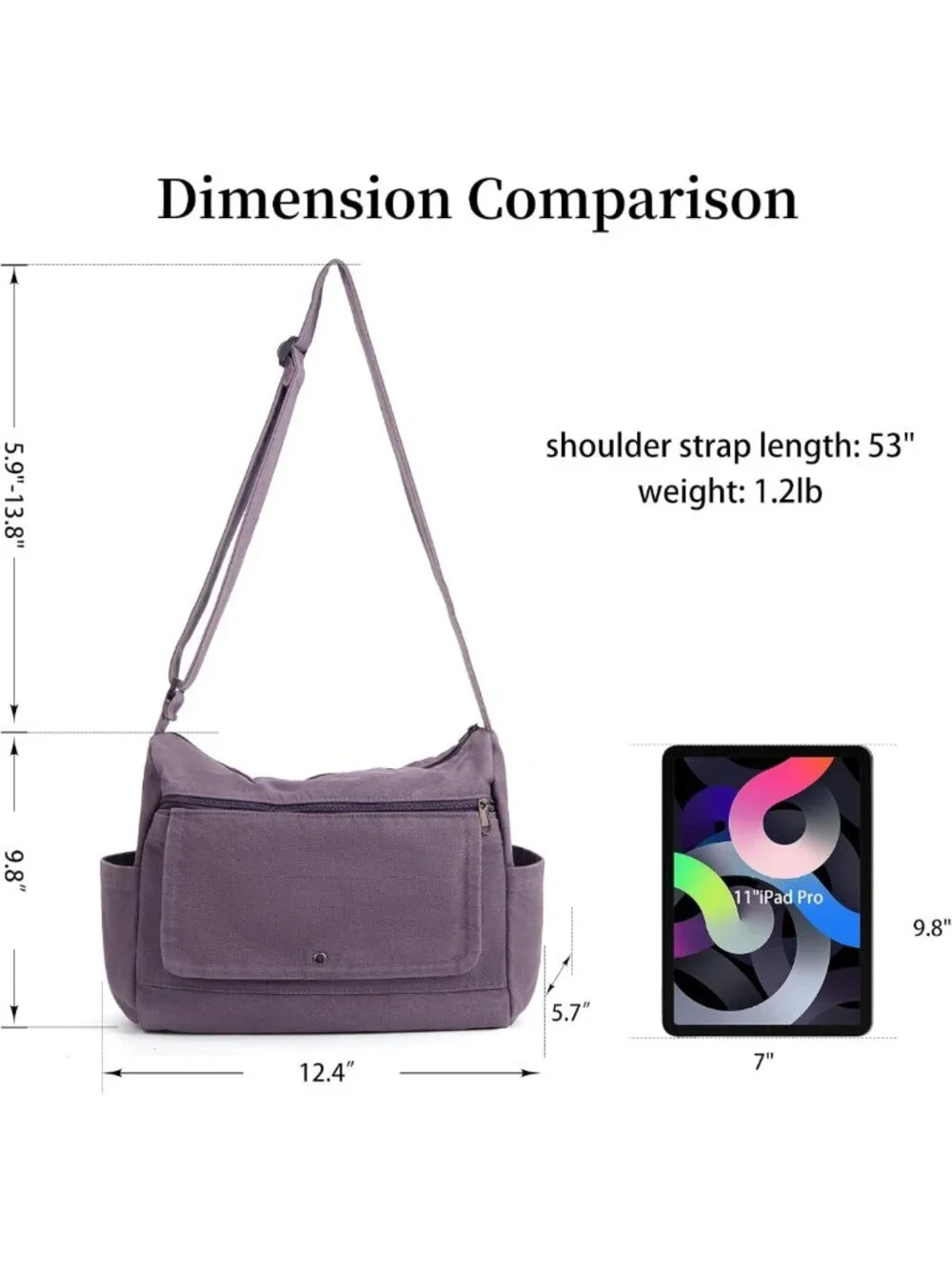 Stylish Canvas Crossbody Messenger Bag for Women & Men - Vintage Satchel Design
